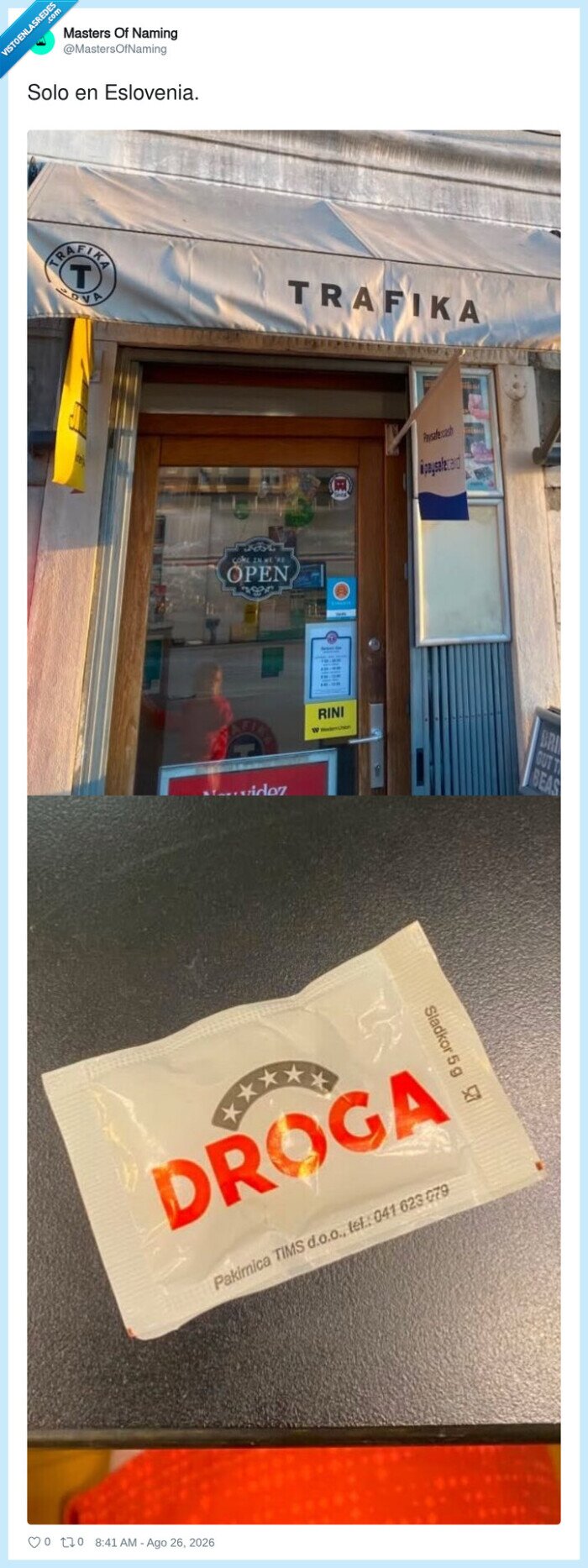 Eslovenia,azucar,cafeteria,rotulo,sorpresa