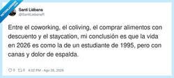 Enlace a Básicamente vivimos como universitarios pero con lumbalgia, por @SantiLiebanaR