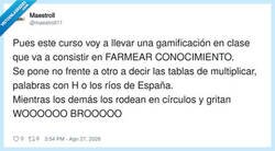 Enlace a El profe enrollao:, por @maestroll11