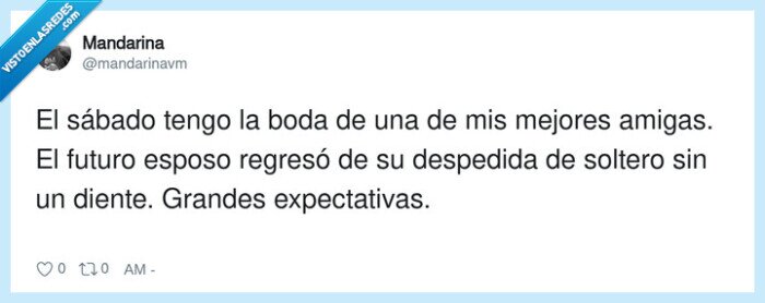 boda,despedida,diente,expectativas,amiga