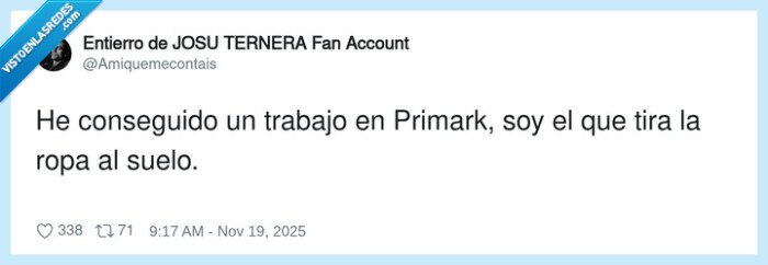 Primark,trabajo,ropa,suelo,iron&iacute;a