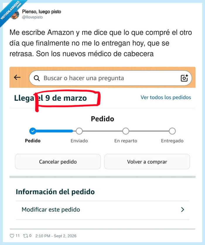amazon,retraso,pedido,sanidad,espera