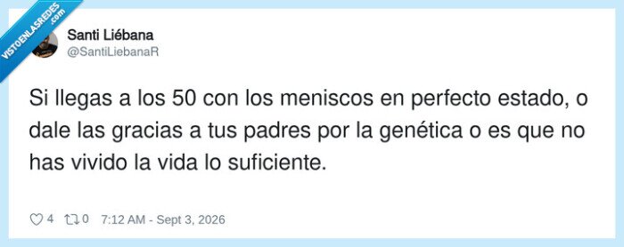 meniscos,genetica,50a&ntilde;os,vida,salud