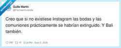 Enlace a Sin Instagram no hay boda, sin boda no hay civilización. Así funciona esto, ¿no?, por @Farmaenfurecida