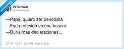 Enlace a Tanto estudiar solo para decir eso, por @Formalito_el