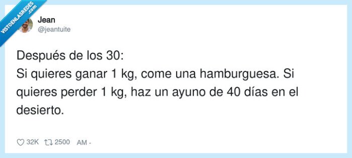 30a&ntilde;os,peso,hamburguesa,ayuno,desierto