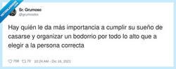 Enlace a No quería marido, quería un bodorrio con fuegos artificiales, por @grumositor