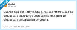Enlace a No estoy gordo, solo mal distribuido, por @Flan_Dul