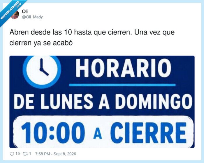 horario,comercios,cartel,cierres,confusion