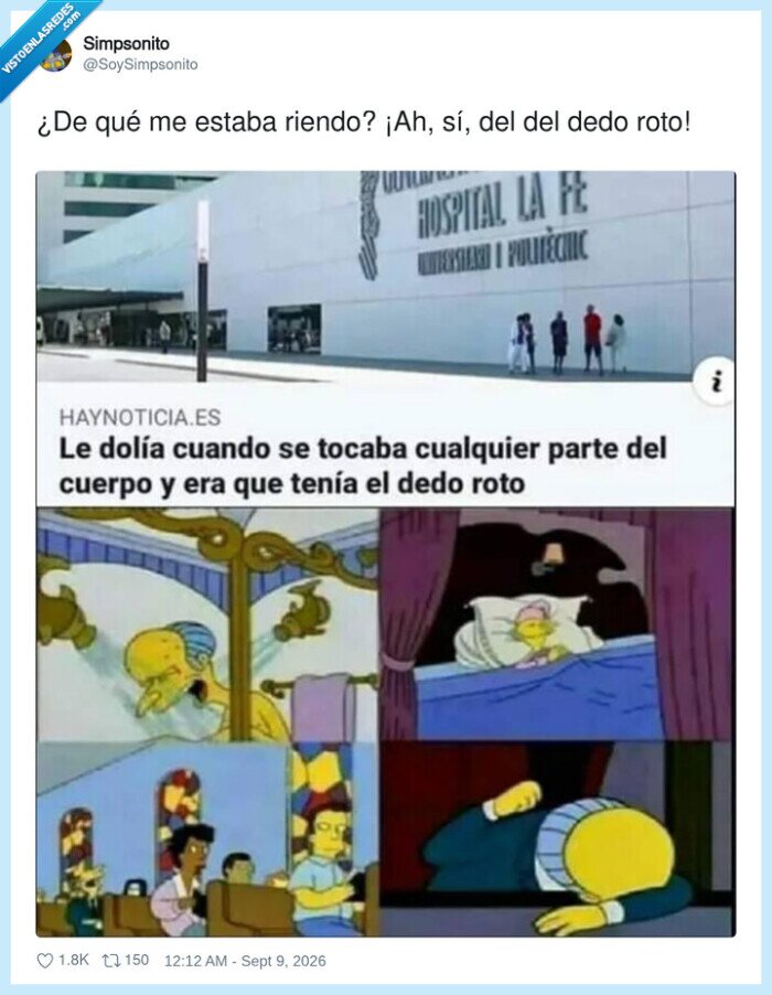 dolor,dedo,hospital,drama,simpsons