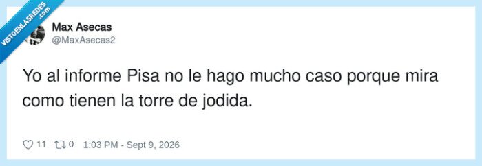torrePisa,informe,cr&iacute;tica,sarcasmo