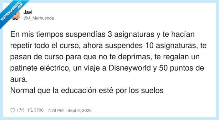 educacion,suspensos,curso,buenasnoticias,auras