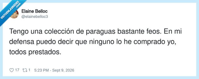 paraguas,lluvia,pr&eacute;stamo,robo,excusa