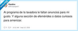 Enlace a Sí, las lavadoras son un coñazo, pero pronto vendrán con pantalla y reels integrados, por @Arrozpegao3