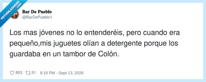 1756462 - Mi infancia olía a Colón y ahora mi vida huele a estrés, por @BarDePueblo1