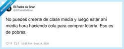 Enlace a Clase media es hacer cola… pero en el Starbucks, no en la lotería, por @ElPadreDeBrian
