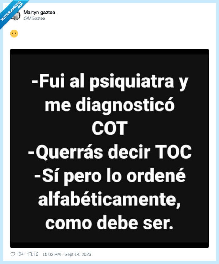 psiquiatra,diagn&oacute;stico,TOC,alfab&eacute;ticamente