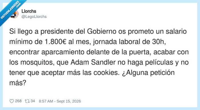 salario,jornada,aparcamiento,mosquitos,cookies