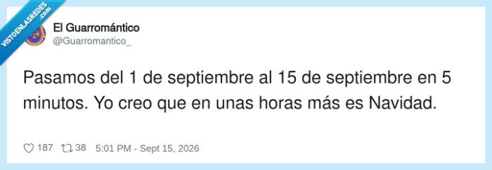 tiempo,septiembre,navidad,velocidad,sorpresa