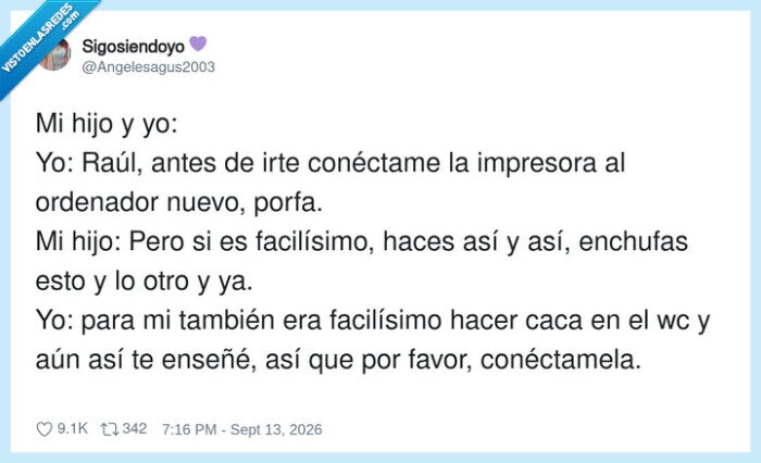 hijo,impresora,conectar,ordenador,familia