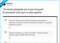 Enlace a Mi proveedor chino intentando sonar español y saliendo con frases de telenovela, por @Pausismo