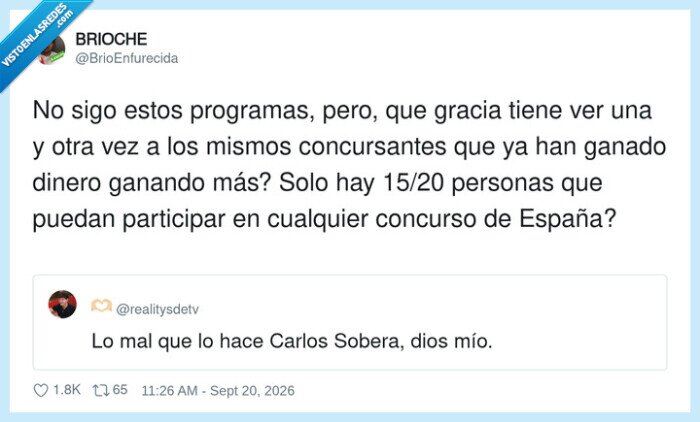 televisi&oacute;n,concursos,repetici&oacute;n,Sobera,cr&iacute;tica