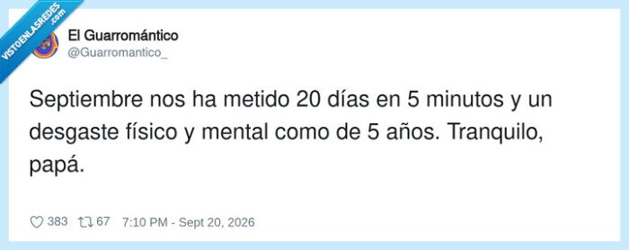 1757875 - Cuando septiembre se pone más intenso que una sesión de gym con entrenador personal, por @Guarromantico_