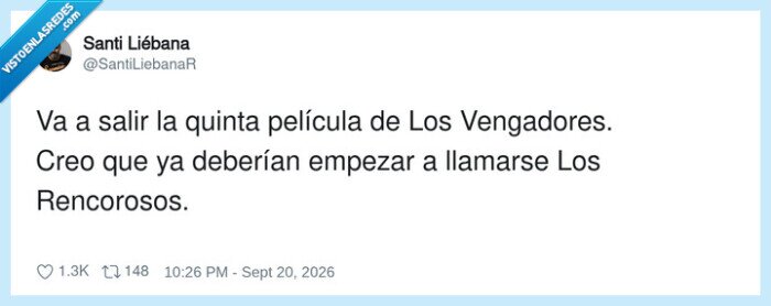Vengadores,pelicula,quinta,Rencorosos,comentario