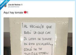Enlace a Baja el tonito, vecino, por @LiosdeVecinos