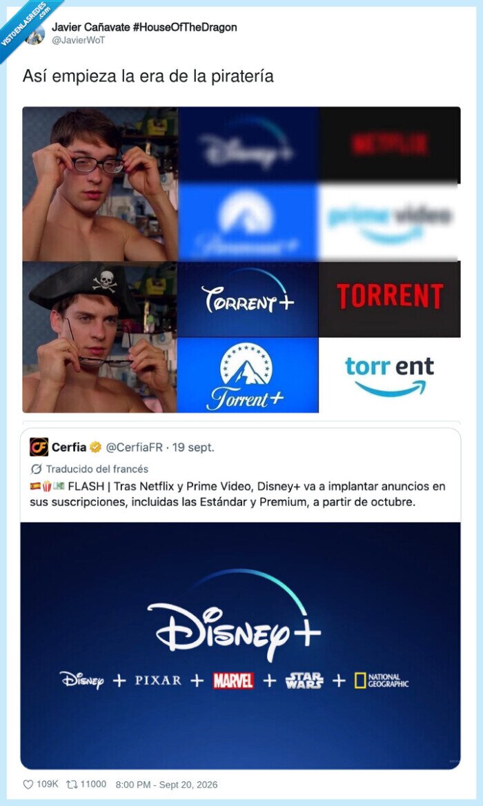 disneyplus,anuncios,pirateria,torrent,streaming