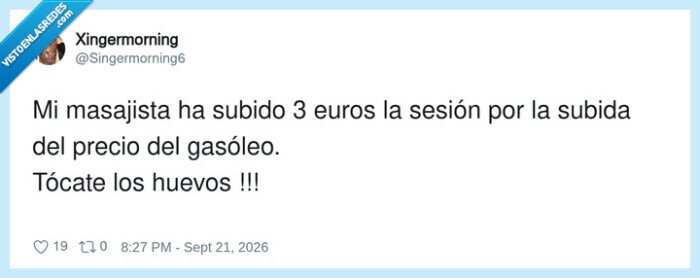 masaje,gas&oacute;leo,precios,subida,cr&iacute;tico