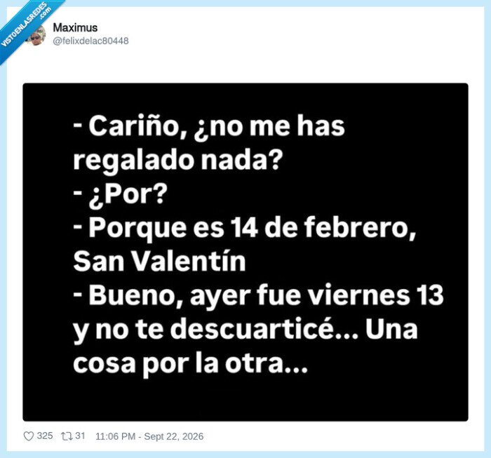 SanValentin,Viernes13,Relaciones,D&iacute;a14,HumorSutil
