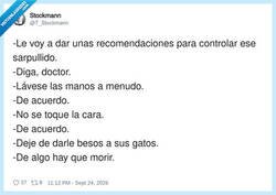 Enlace a El doctor dándote consejos mientras tú sigues haciendo exactamente lo opuesto, por @T_Stockmann
