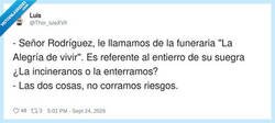 Enlace a Cuando la funeraria te pone entre la espada y la pared, por @Thor_luisXVII