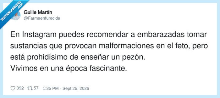 instagram,censura,embarazo,redes,pez&oacute;n