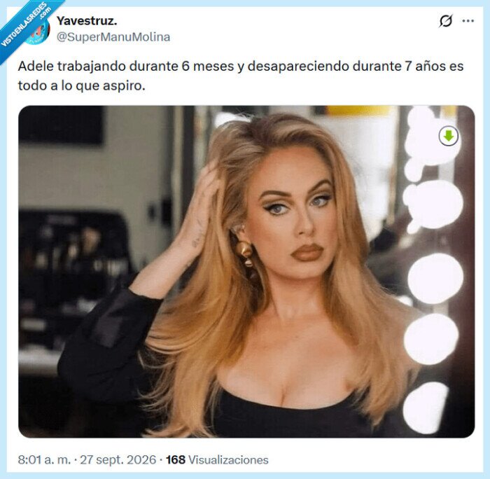 adele,trabajar,desaparecer