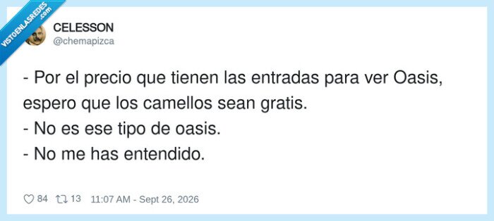 Oasis,entradas,camellos,concierto,precio