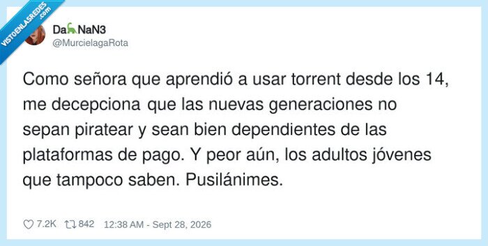 pirater&iacute;a,torrent,generaciones,streaming,pusil&aacute;nimes