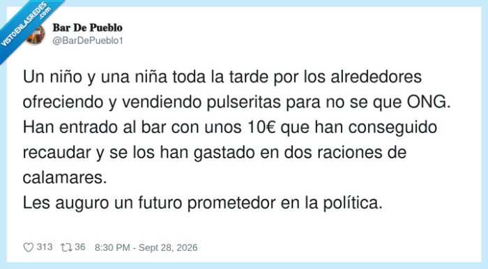 calamares,ong,recaudacion,politica,bar
