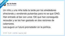 Enlace a Recaudar para una ONG y fundírtelo en calamares: escuela de política, nivel avanzado, por @BarDePueblo1