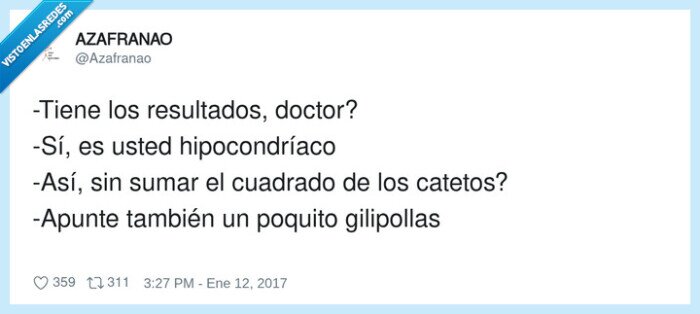 doctor,hipocondr&iacute;a,matem&aacute;ticas,Pit&aacute;goras,confusi&oacute;n