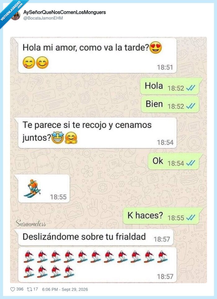 WhatsApp,Pareja,Frialdad,Indiferencia,Surf