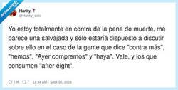 Enlace a La pena de muerte no, pero por “habemos” igual lo hablamos, por @Hanky_solo