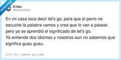 Enlace a El perro: lingüista de carrera, nosotros: analfabetos con patas, por @SoyDaniloDiaz