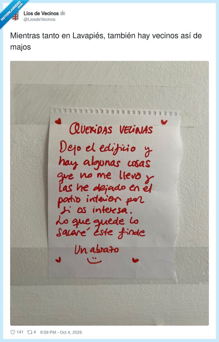 1760252 - Me mudo, pero os dejo un mercadillo clandestino en el patio, por @LiosdeVecinos