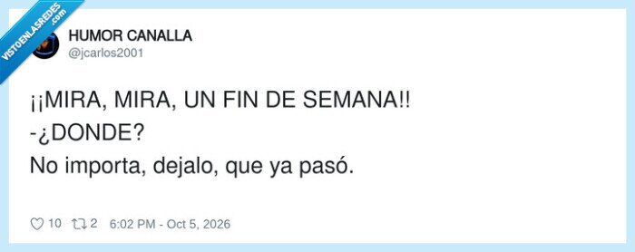 Finde,Tiempo,Rutina,Descanso,Lunes