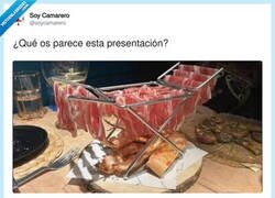 Enlace a Jamón servido en tendedero: la presentación que nadie pidió, por @soycamarero