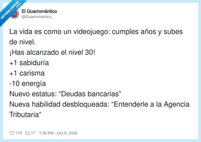 vida,videojuegos,30a&ntilde;os,Hacienda,deudas