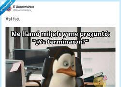 Enlace a Hay preguntas del jefe que solo admiten una respuesta digna, por @Guarromantico_