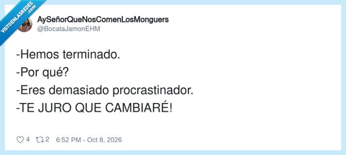 procrastinaci&oacute;n,ruptura,pareja,promesas,ma&ntilde;ana